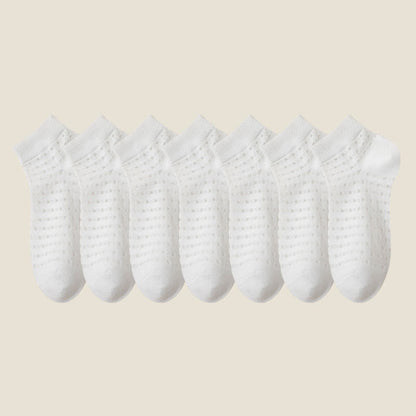 Knöchelsocken aus hohlem Netzgewebe (7 Paar) - Weiß - EU38-44 (US5-11) - image 13