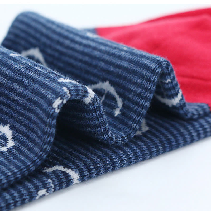 Lustige Crew-Socken mit Rudermuster (5 Paar)