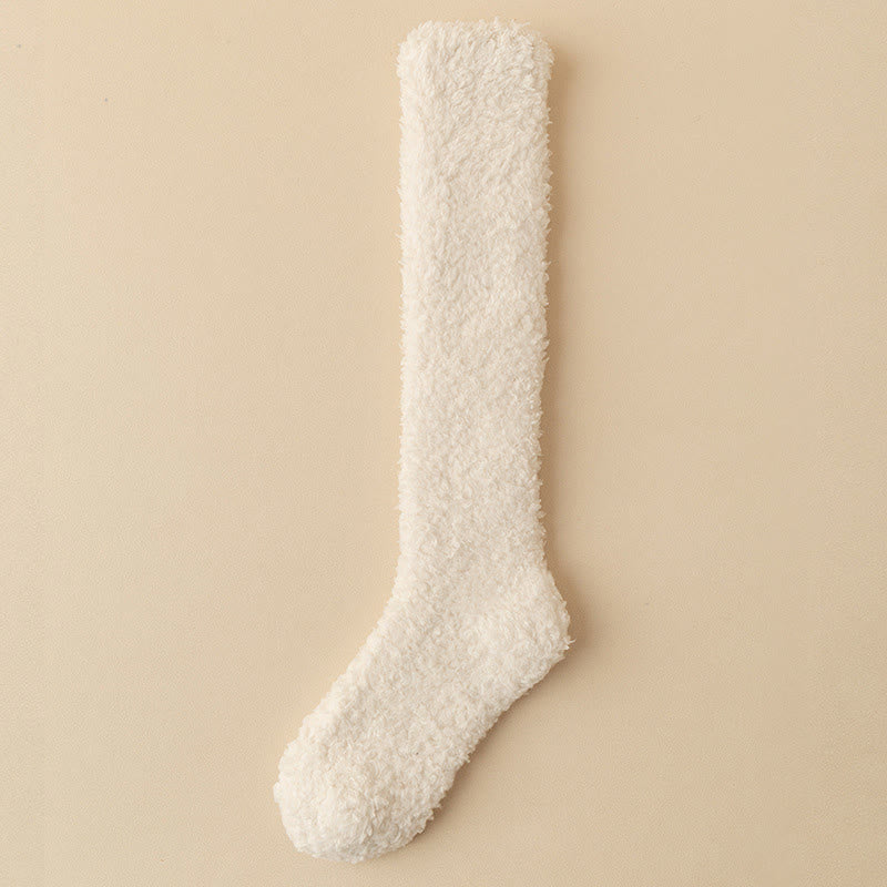 Dicke Plüsch-Kniestrümpfe in Übergröße (5 Paar) - Beige - EU36-43 (US3-9) - image 9
