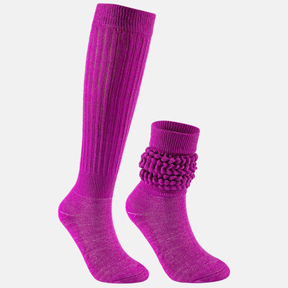Bonbonfarbene, weiche Slouch-Socken (2 Paar)