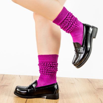Bonbonfarbene, weiche Slouch-Socken (2 Paar)