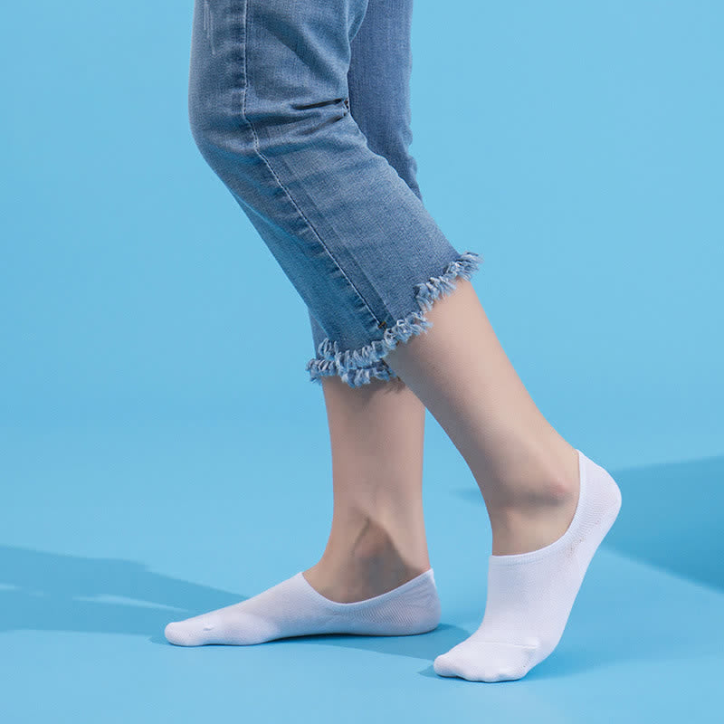 Rutschfeste, unsichtbare Baumwollsocken (4 Paar) - image 4