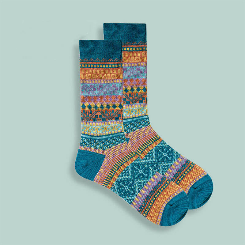 Retro-Socken aus weicher Baumwolle (10 Paar) - Lake Blue - EU37-43 (US4-9) - image 11