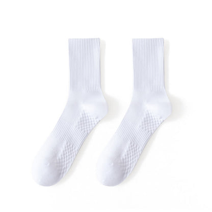 Atmungsaktive, einfarbige Viertelsocken (4 Paar) - EU43-48 (US6-12) - Weiß - image 2