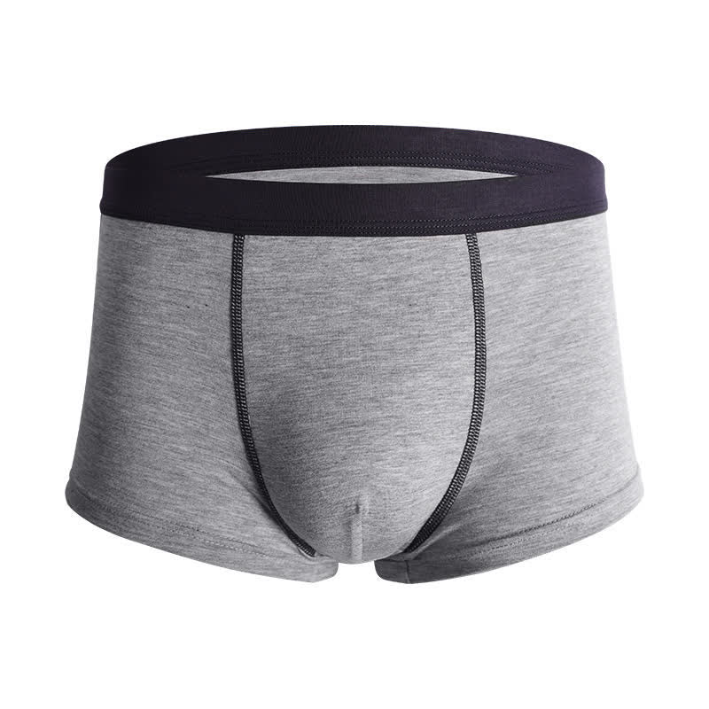 Einfarbige Fly-Boxershorts in Übergröße (6er-Pack) - Grau - 7XL - image 1