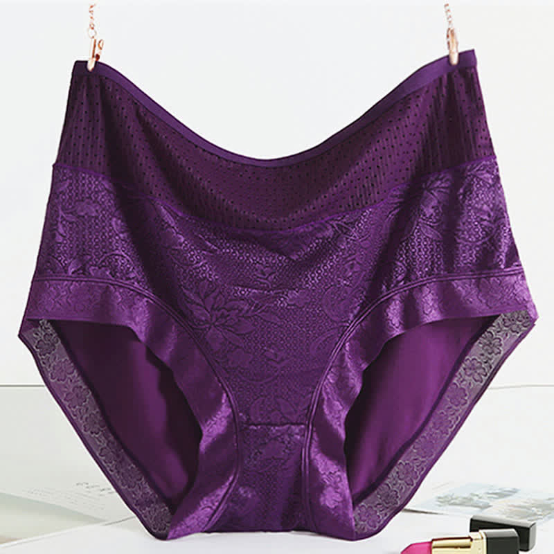 Hochgeschnittene, dünne Slips (5 Paar) - Lila - 5XL - image 12