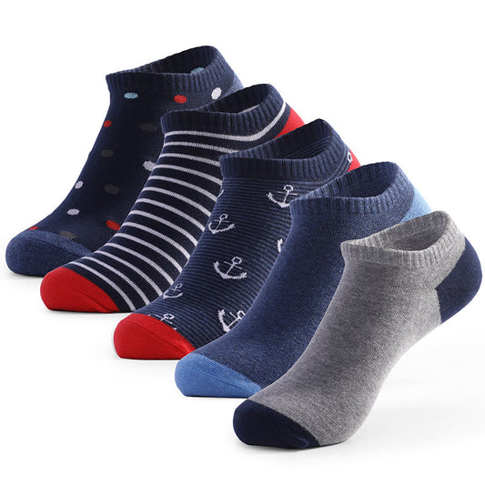 Ruder-Knöchelsocken (5 Paar) - EU40-46 (US7-12) - Mehrfarbig - image 0
