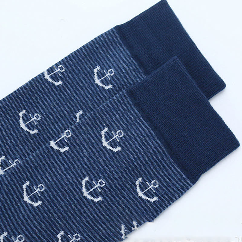 Lustige Crew-Socken mit Rudermuster (5 Paar)