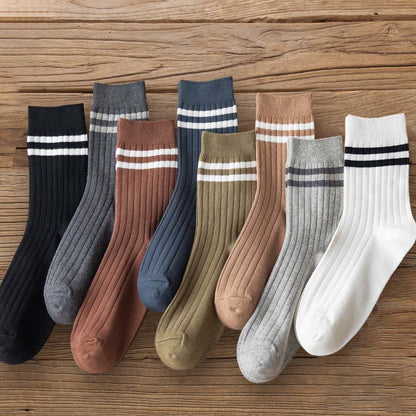 Gestreifte, weiche Diabetiker-Viertelsocken (6 Paar) - image 4