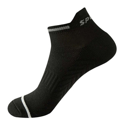 Gepolsterte Knöchel-Kompressionssocken zum Laufen und Sport (5 Paar) - Schwarz - L - image 8