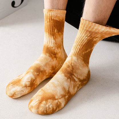Bunte Viertelsocken im Batik-Look (4 Paar) - image 0
