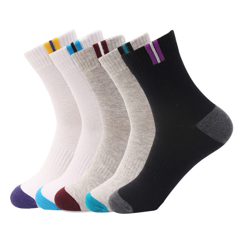 Atmungsaktive Baumwollsocken mit Belüftung (3 Paar) - 43-48 - Mehrfarbig (5 Paar) - image 0