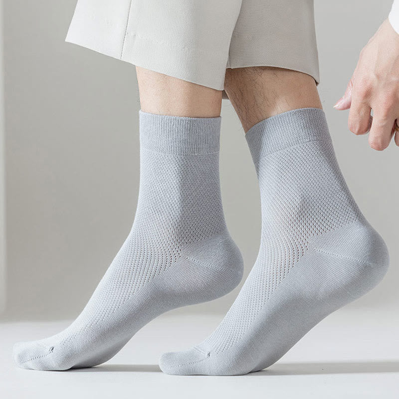 Mehrfarbige Viertelsocken aus Netzstoff in Übergröße (5 Paar)