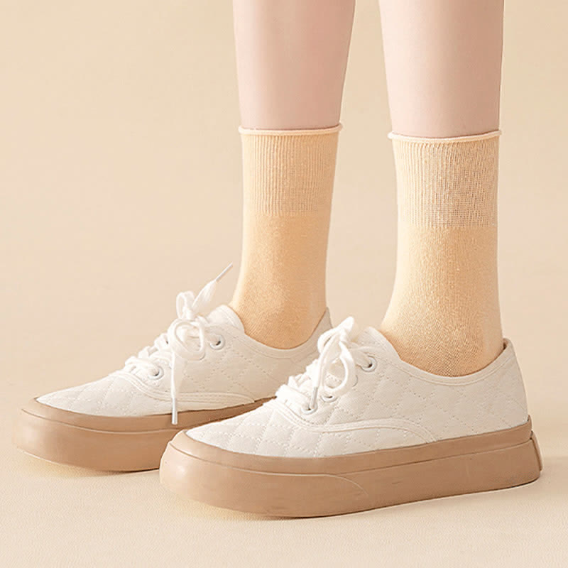 Elastische, einfarbige Viertelsocken in Übergröße (6 Paar)
