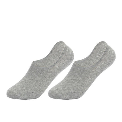 Rutschfeste, unsichtbare Baumwollsocken (4 Paar) - Grau - EU41-43 (US7,5-9) - image 6