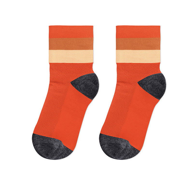 Atmungsaktive Viertelsocken in Bonbonfarben - Dunkelorange - L/XL - image 22