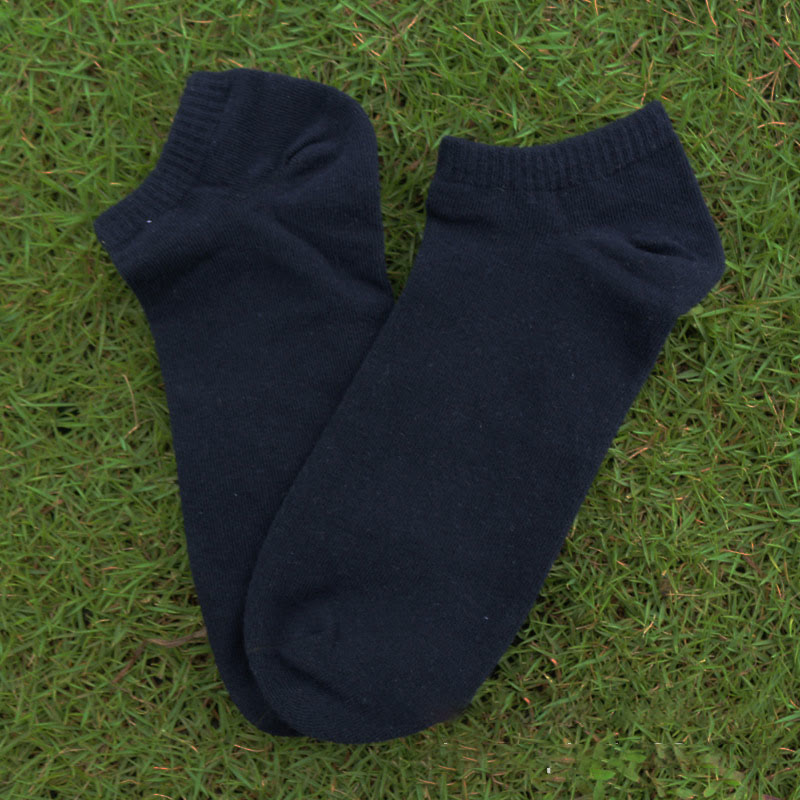 Knöchelsocken aus einfarbiger Baumwolle (3 Paar) - 42-48 - Schwarz - image 5