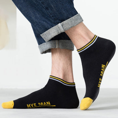 Wadenweite Baumwollsocken mit Buchstabenmuster (3 Paar) - image 2