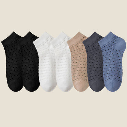 Knöchelsocken aus hohlem Netzgewebe (7 Paar) - Schwarz*2+Weiß*2+Khaki*1+Marineblau*1+Dunkelgrau*1 - EU38-44 (US5-11) - image 14