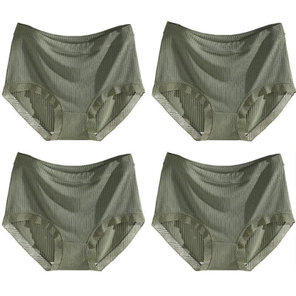 Nahtlose Slips mit hohem Bund (4 Paar) - Grün - 4XL - image 15