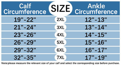 2XL-7XL Einfarbige Kompressionsstrümpfe in Übergröße (3 Paar)