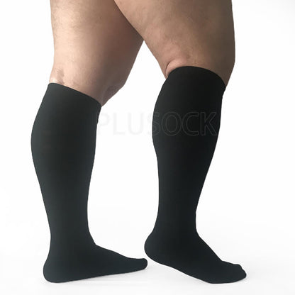 2XL-7XL Schwarze Kompressionsstrümpfe in Übergröße (15–20 mmHg)