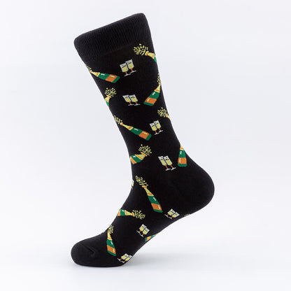 Halloween-Lounge-Crew-Socken aus Baumwolle in Übergröße (5 Paar) - image 4