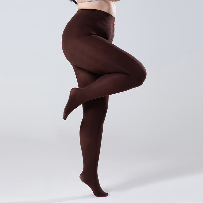 Reißfeste Strumpfhosen in Übergröße - Kaffee - Passend für 132lbs-198lbs - image 1