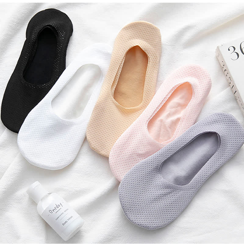 Anti-Rutsch-Socken, unsichtbar (5 Paar) - Mehrfarbig - EU39-43 (US8-11) - image 11