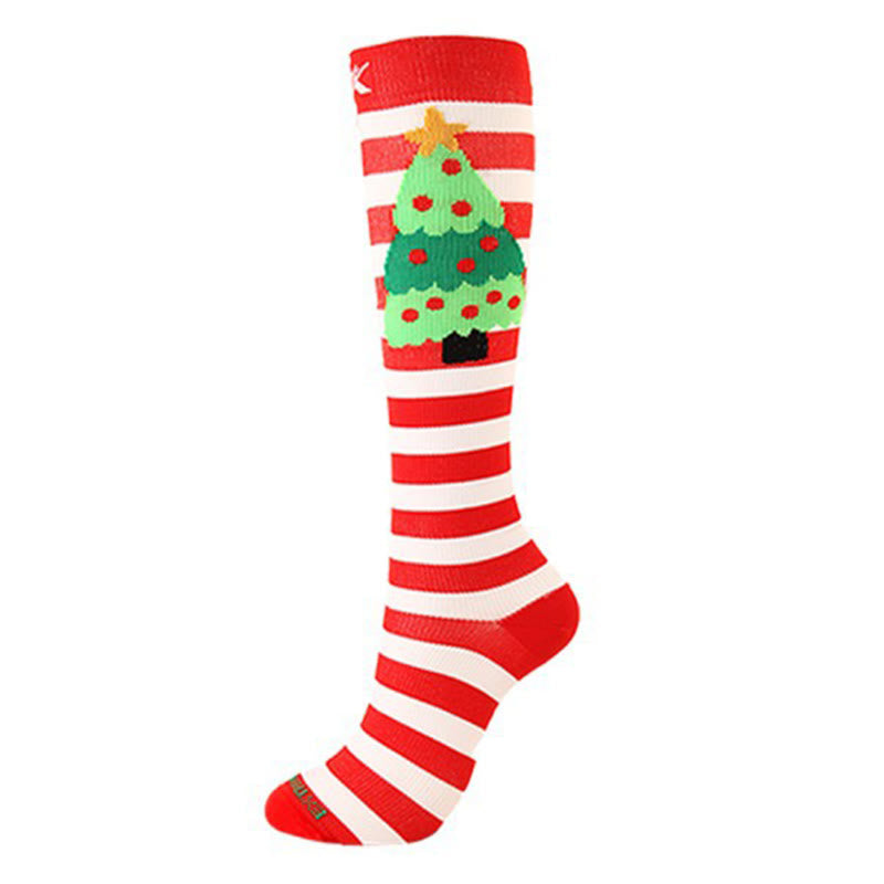 Kniehohe Kompressionsstrümpfe mit Weihnachtsmotiv (6 Paar) - image 6