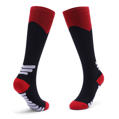 Sportliche Kniestrümpfe mit Kompression (2 Paar) - Rot - L/XL - image 1