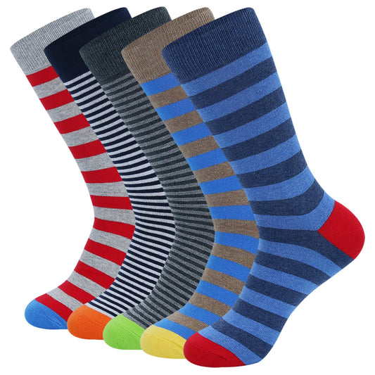 Lustige Freizeitsocken mit Muster (5 Paar) - 43-49 - Mehrfarbig - image 0
