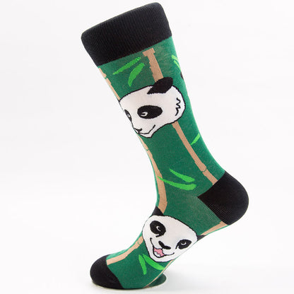 Süße Panda-Crew-Socken in Übergröße (5 Paar)