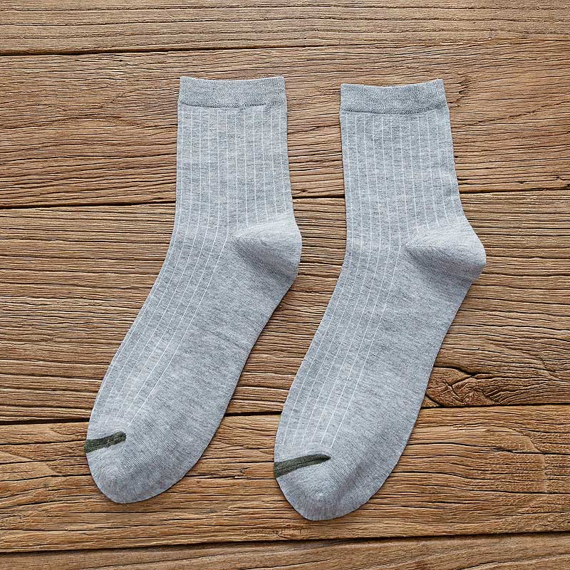 Einfarbige Futter-Baumwollsocken (6 Paar) - 42-48 - Grau - image 11