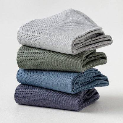 Mehrfarbige Viertelsocken aus Netzstoff in Übergröße (5 Paar)