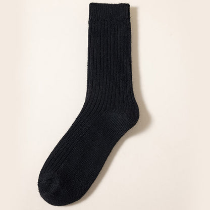 Plus Size Uni Color Warm Quarter Socks(6 Pairs) - Schwarz - EU39-46 (US6-12) - image 7
