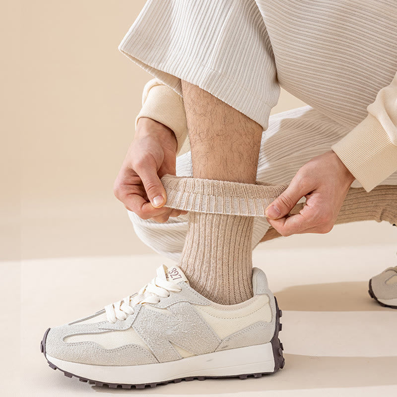 Plus Size Uni Color Warm Quarter Socks(6 Pairs) - image 3