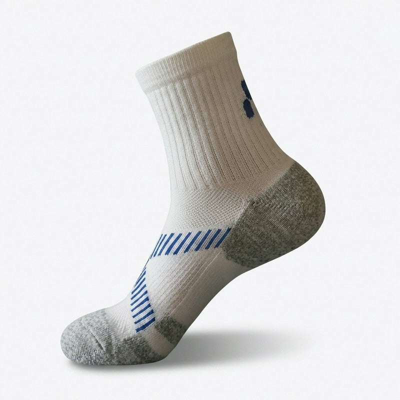 Active Air Knit gepolsterte Viertelkompressionsstrümpfe (3 Paar) - Weiß + Hellblau + Marineblau - EU39-43 (US6-9) - image 3
