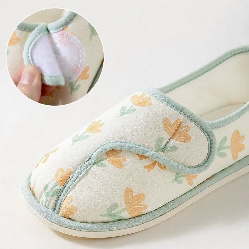 Verstellbare, flauschige Baumwollschuhe mit Gänseblümchenmuster - image 4