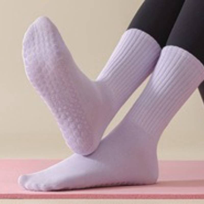 Weiche, gerippte Yoga-Socken aus Baumwollmischgewebe (4 Paar) - image 1