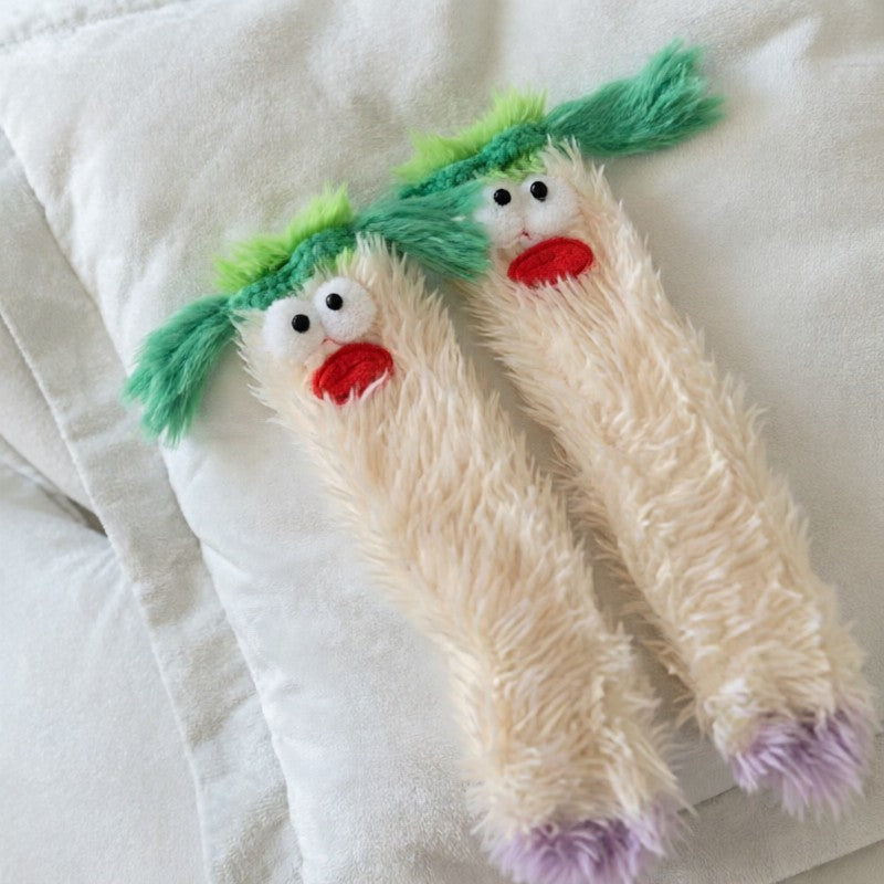 Kuschelige Hausschuhe mit Monster-Motiv - Weiß - EU35-39 (US2-6) - image 7