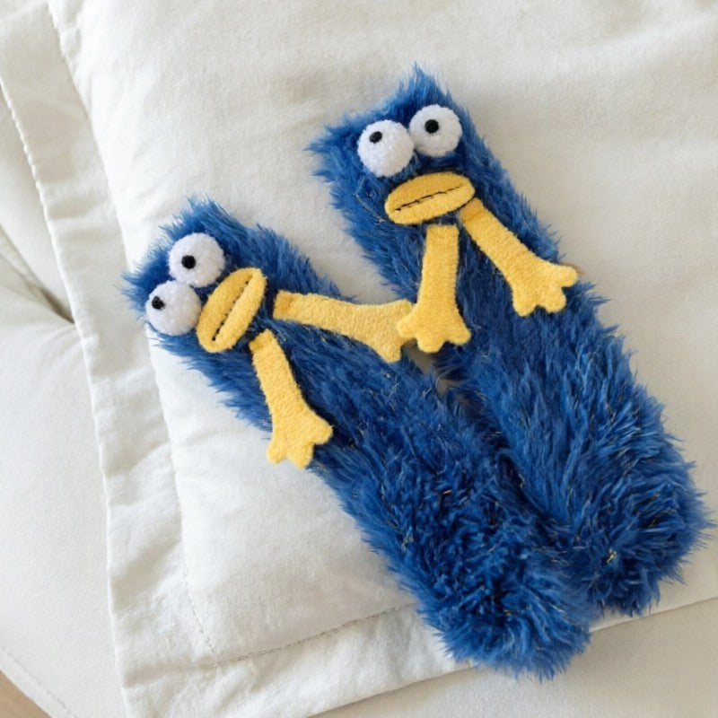 Kuschelige Hausschuhe mit Monster-Motiv - Blau - EU35-39 (US2-6) - image 5