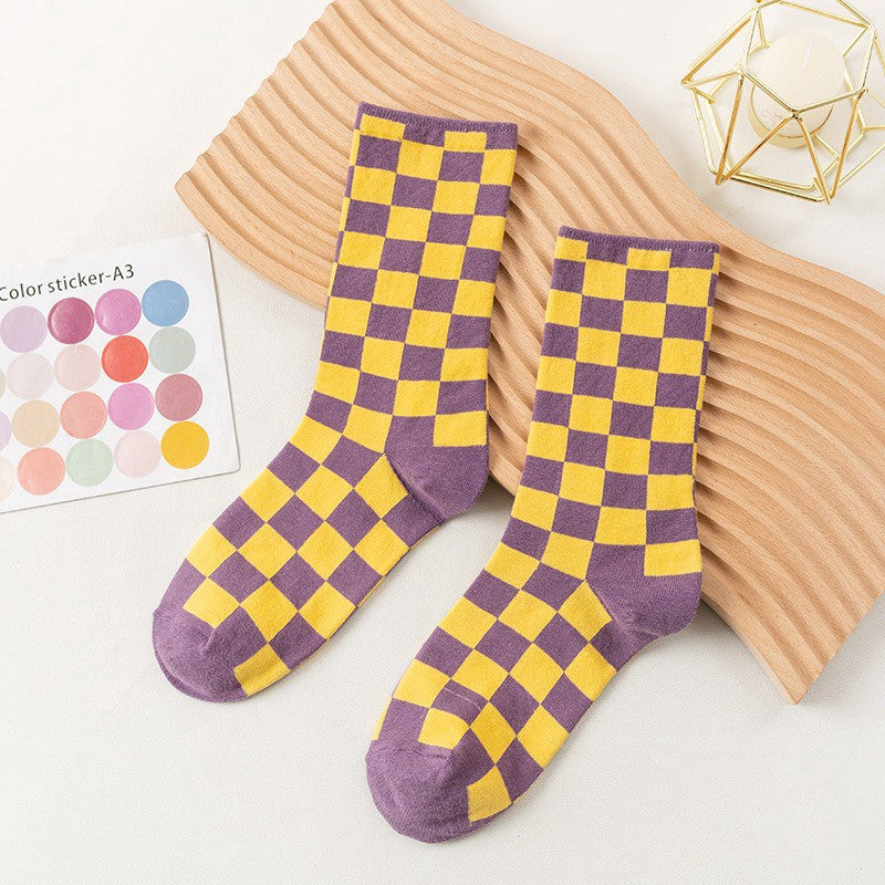 Checkerboard Street Crew Socken (6 Paar) - Gelb - EU35-40 (US2-7) - image 7