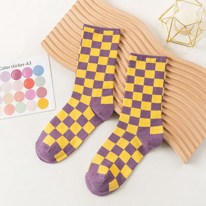 Checkerboard Street Crew Socken (6 Paar) - Gelb - EU35-40 (US2-7) - image 7