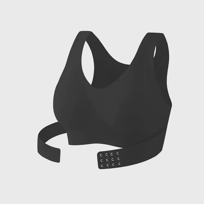 Nahtloser, rückenglättender, kabelloser BH - Schwarz - 3XL - image 5