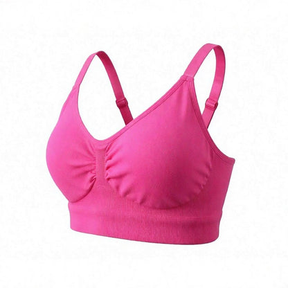 Geraffter, nahtloser, bügelloser BH - Rose - 3XL - image 7