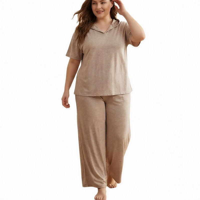 Pyjama-Set mit lockerer Passform und Kapuze - image 4
