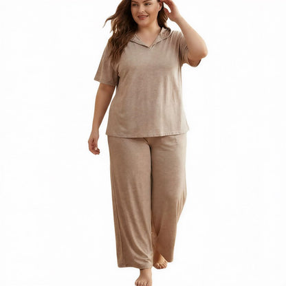 Pyjama-Set mit lockerer Passform und Kapuze - image 4