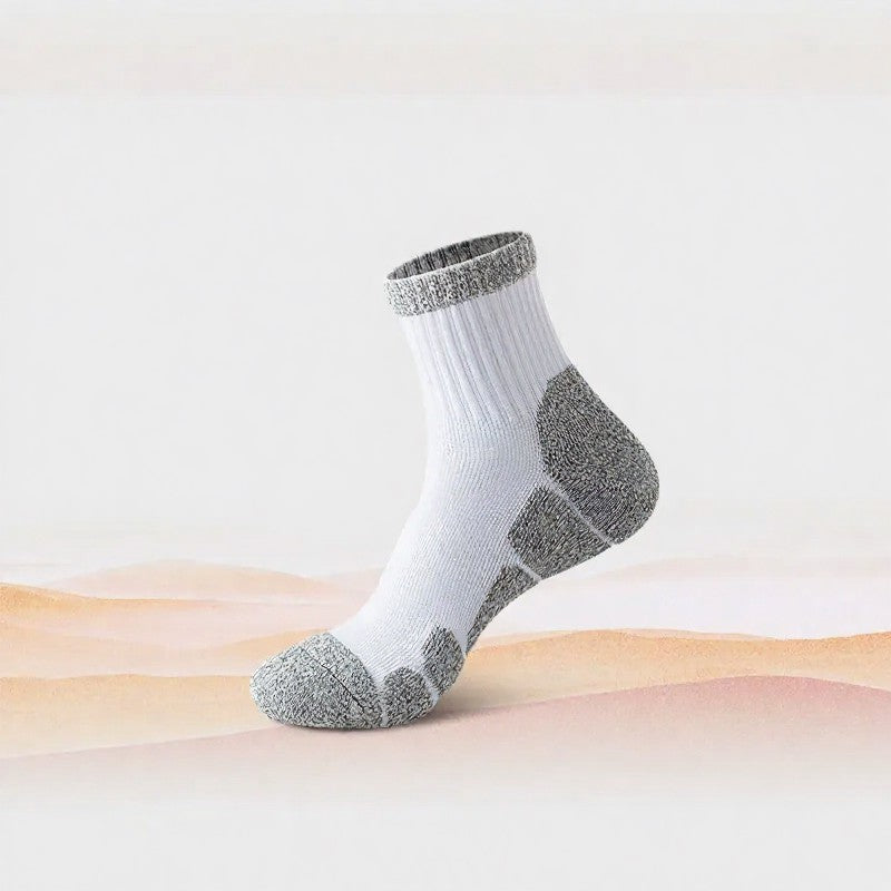 Stoßdämpfende Socken Viertelkompressionsstrümpfe (4 Paar) - Weiß - EU39-44 (US6-10) - image 2