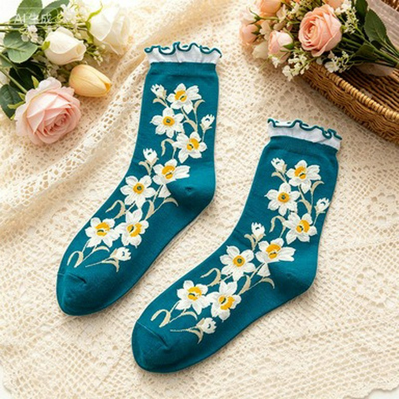 Daisy Rüschen-Socken für den Alltag (5 Paar) - Marineblau - EU35-40 (US2-7) - image 4